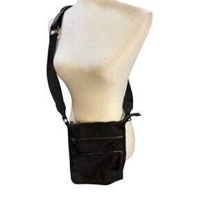 Love & Sports Black Crossbody Bag With Adjustable Strap‎ & Dual Zipper Pockets